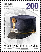 Stamp, Cap of the uniform introduced for postal carriers, Hungary,  , Postal History