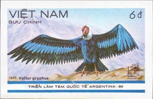 Stamp, Andean Condor (Vultur gryphus), Vietnam,  , Animals (Fauna), Birds, Birds of Prey