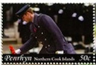 Stamp, William with army wear, Penrhyn,  , Army, Royalty