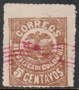 Stamp, Cartagena edition: coat of arms (overprint), Colombia,  , Coats of Arms