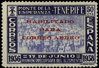 Stamp, II Anniversary of the Meeting of the Mount of Hope, Spain,  