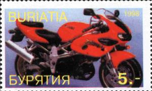 Stamp, Motorcycles, Cinderellas,  , Motors