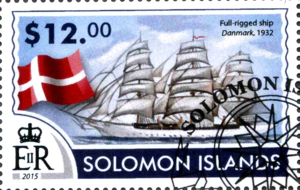 Full-rigged ship Danmark, 1932