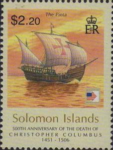 Stamp, The Pinta, Solomon Islands,  , Sailing Ships