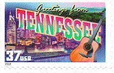 Stamp, Greetings from Tennessee, United States of America,  