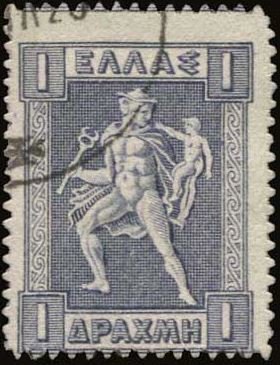 Hermes holding his little brother Arkas
