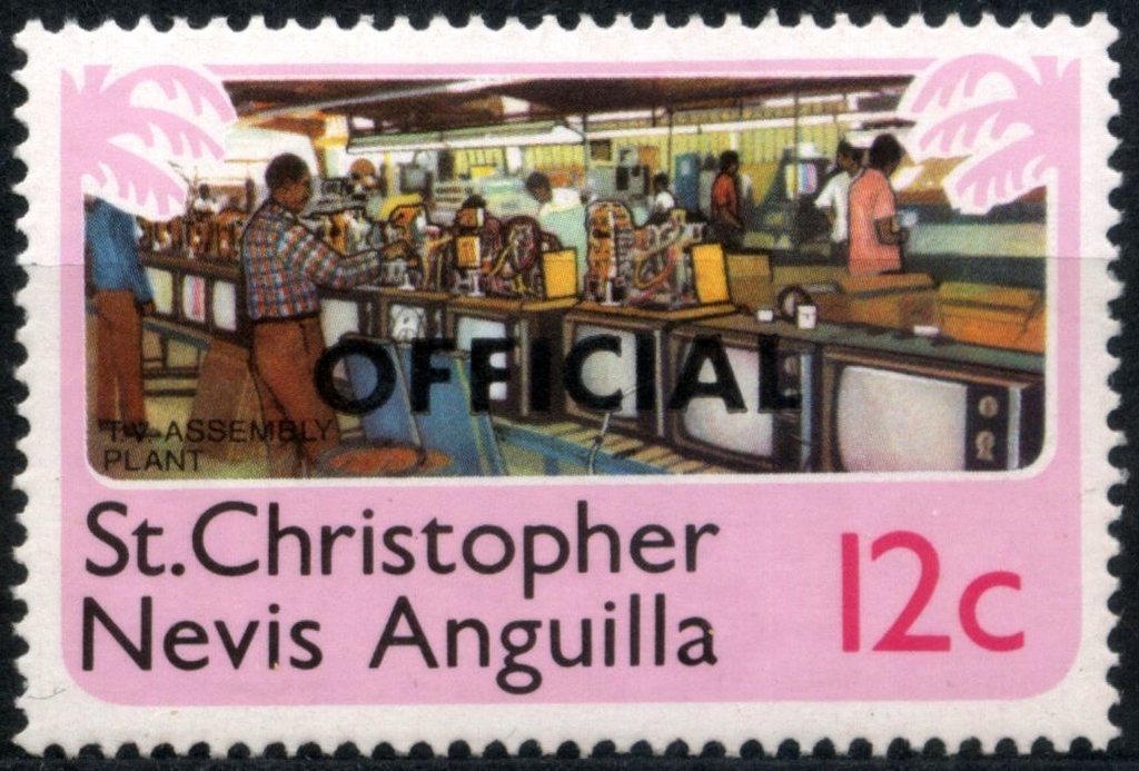TV assembly plant, overprint "OFFICIAL"