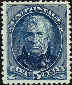 Stamp, Zachary Taylor (1784-1850), 12th President of the U.S.A., United States of America,  , Famous People, Heads of State, Men, Military Officers, Politicians, Государственный деятель