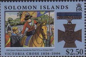 Stamp, Queen Victoria, Solomon Islands,  , Horses, Medals and Marks of Honour
