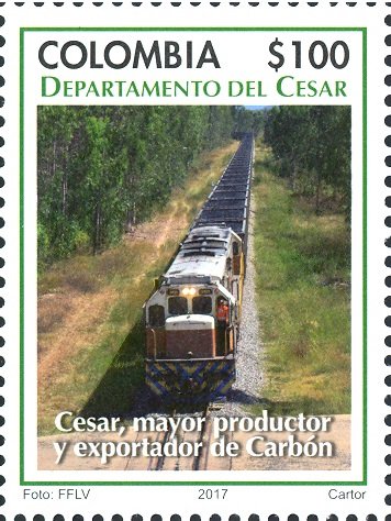 Train transporting coal