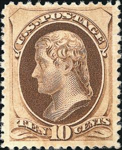 Stamp, Thomas Jefferson (1743-1826), third President of the U.S.A., United States of America,  , Famous People, Heads of State, Men, Politicians, Государственный деятель