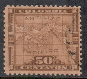 Stamp, Map of the Panama isthmus, Panama,  , Maps