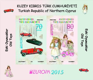 Souvenir Sheet, Europa C.E.P.T. (2015) - Old Toys, Northern Cyprus,  , C.E.P.T. / Europe, Cars, Toys