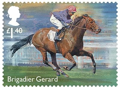 Stamp, Brigadier Gerard, United Kingdom of Great Britain & Northern Ireland,  , Animals (Fauna), Equestrianism and horse riding, Horses, Mammals
