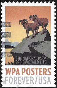 Stamp, WPA Posters: National Parks, United States of America,  , National Parks, Promotional Posters, Stylized Animals