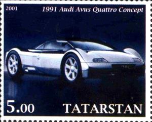 Stamp, Audi Avus Quattro Concept 1991, Cinderellas,  , Cars