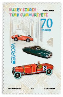 Stamp, Europa C.E.P.T. (2015) - Old Toys, Northern Cyprus,  , C.E.P.T. / Europe, Cars, Toys