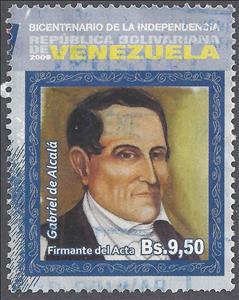 Stamp, Juan Bermúdez, Venezuela,  , Anniversaries and Jubilees, Independency Activists