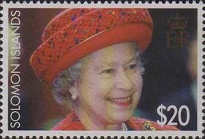 Stamp, Red Hat, Solomon Islands,  , Queens, Royalty