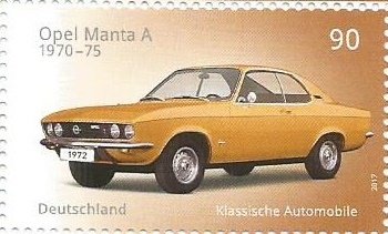 Stamp, Opel Manta A, Germany, Federal Republic,  , Cars, Vehicles