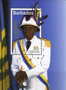 Souvenir Sheet, Lord High Commander Vernon Nathaniel Watson, Barbados,  , Military Officers