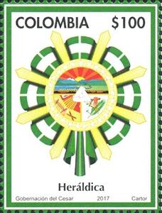 Stamp, Heraldry, Colombia,  , Coats of Arms