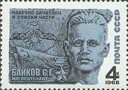 Hero of USSR Second Lt. S.G.Baikov (1914-1941)