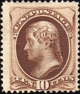 Stamp, Thomas Jefferson (1743-1826), third President of the U.S.A., United States of America,  , Famous People, Heads of State, Men, Politicians, Государственный деятель
