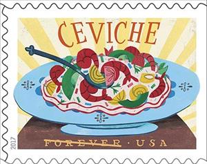 Stamp, Delicioso - Ceviche, United States of America,  , Food, Gastronomy