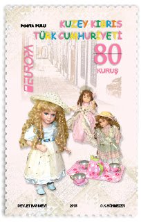 Stamp, Europa C.E.P.T. (2015) - Old Toys, Northern Cyprus,  , C.E.P.T. / Europe, Toys