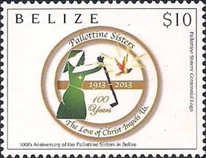 Stamp, Pallotine Sisters of Belize, 100th Anniv., Belize,  