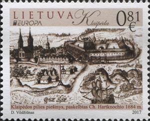 Stamp, Klaipeda, Lithuania,  , Architecture, Buildings, C.E.P.T. / Europe, Castles, Fortresses / Strongholds, Palaces