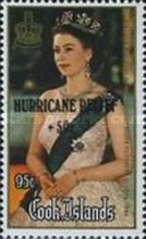Stamp, Queen Elizabeth portrait, Cook Islands,  , Anniversaries and Jubilees, Photography, Queens