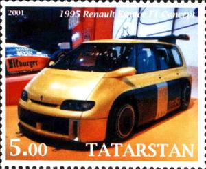 Stamp, Renault Espace F1 Concept 1995, Cinderellas,  , Cars
