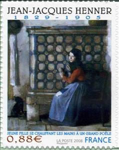Stamp, Painting - Jean Jacques Henner, France,  , Art, Paintings