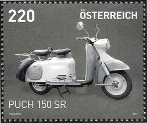 Stamp, Motor scooter PUCH 150 SR, Austria,  