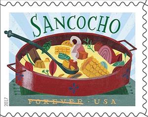 Stamp, Delicioso - Sancocho, United States of America,  , Food, Gastronomy