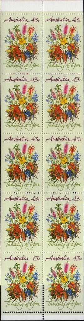 Booklet, Greetings booklet, Australia,  , Flowers, Greetings