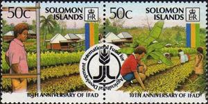 Se-tenant, Students In The Fields, Solomon Islands,  , Agriculture, Education