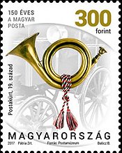 Stamp, Post horn, Hungary,  , Postal History