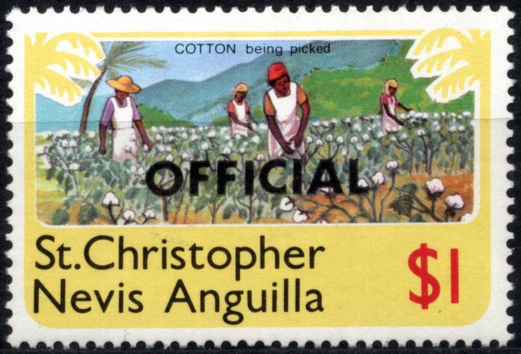 Cotton pickers, overprint "OFFICIAL"