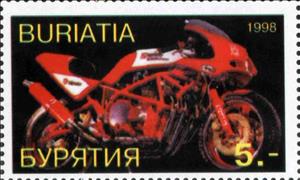 Stamp, Motorcycles, Cinderellas,  , Motors