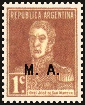 José Francisco de San Martín (1778-1850), ovpt. “M.A.”