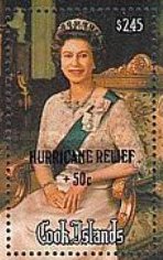 Stamp, Queen Elizabeth Portrait, Cook Islands,  , Anniversaries and Jubilees, Photography, Queens