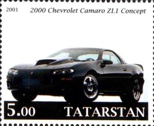 Stamp, Chevrolet Camaro ZL1 Concept 2000, Cinderellas,  , Cars