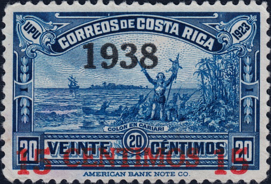 Columbus at Cariari (Overprint and Surcharged)