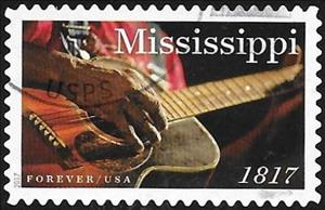 Stamp, Mississippi Statehood 200th Anniversary, United States of America,  , Anniversaries and Jubilees, Musical Instruments