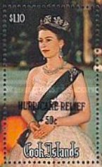 Stamp, Queen Elizabeth Portrait, Cook Islands,  , Anniversaries and Jubilees, Photography, Queens