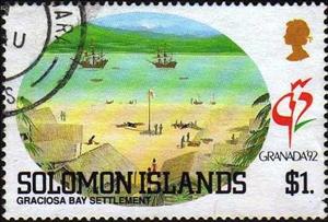 Stamp, Graciosa Bay, Solomon Islands,  , Sailing Ships