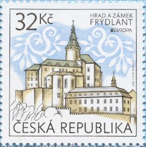 Stamp, EUROPA: Frýdlant Castle and Chateau, Czech Republic,  , Architecture, Buildings, C.E.P.T. / Europe, Castles, Fortresses / Strongholds, Palaces